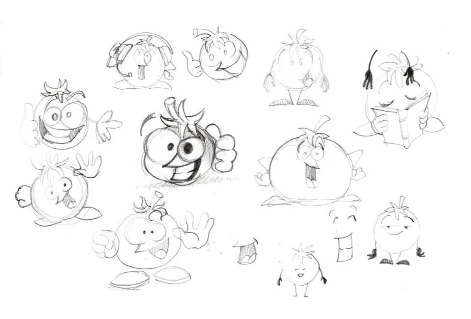 Damien's first sketches